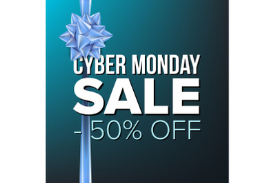 Cyber Monday Sale Banner Vector. Big Super Sale. Cartoon Business Brochure Illustration. Design For Cyber Monday Banner&2C; Brochure&2C; Poster&2C; Discount Offer