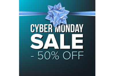 Cyber Monday Sale Banner Vector. Vector. Crazy Discounts Poster. Business Advertising Illustration. Design For Web&2C; Flyer&2C; Cyber Monday Card