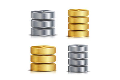 Network Database Disc Icon Vector Set