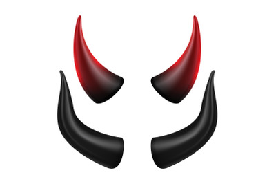 Devils Horns Vector. Good For Halloween Party. Satan Horns Symbol Isolated Illustration.