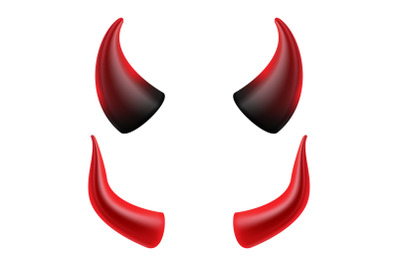 Devil Horns Vector. Demon Or Satan Horns Symbol, Sign, Icon. Isolated