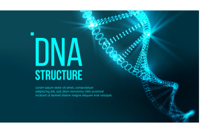 Dna Structure Vector. Evolution Symbol. Chemistry Cover. Microscopic Element. Illustration