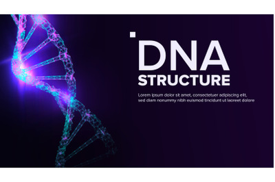 Dna Structure Vector. Genetic Molecule. Clone Atom. Mutation Test. Illustration