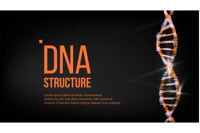 Dna Structure Vector. Digital Cell. Evolution Symbol. Illustration