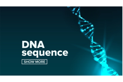 Dna Structure Vector. Science Background. Human Genome. Illustration