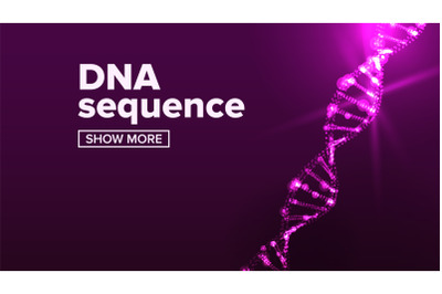 Dna Structure Vector. Healthy Chromosome. Microscopic Element. Illustration