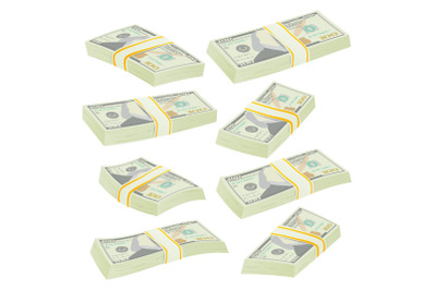 Dollar Stacks Vector. Money Banknotes