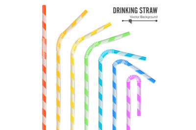 Colorful Drinking Straws Set