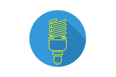 Energy Saving Light Vector. Fluorescent Light Bulb Icon.