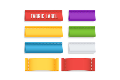 Color Label Fabric Blank Vector