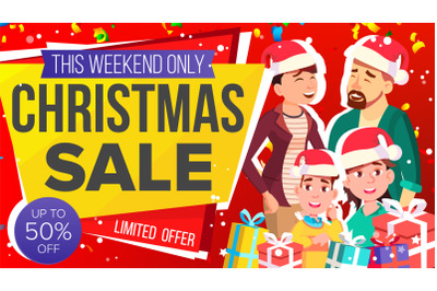 Christmas Sale Banner Vector. Big Christmas Sale Banner. Illustration