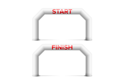 Inflatable Arch Isolated Vector. Archway, Suitable For Sport Event. Marathon Racing Concept. Isolated Illustration