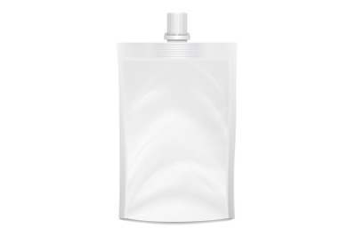 Blank Doypack Vector. Realistic White Doy-pack