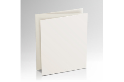 Blank Folder White Brochure. Vector 3D Mockup