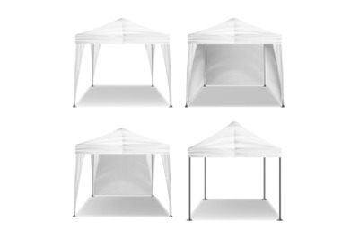 Folding Tent Outdoor Pavilion Set Vector