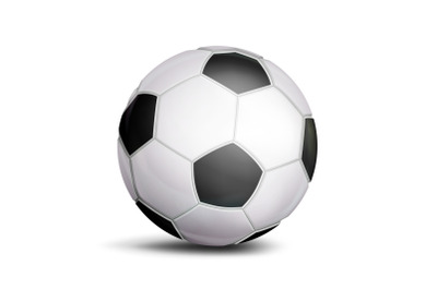 Football Ball Vector. Sport Game Symbol. Realistic Soccer Ball. Illustration