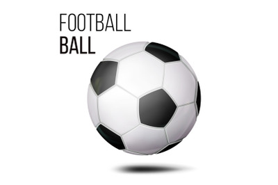 Football Ball Isolated Vector. Soccer Ball. Realistic Illustration