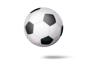 3D Football Ball Vector. Classic Soccer Ball. Illustration