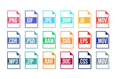 Format File Vector. Pictures Pictogram File Formats Icon. Extension Element. Flat Isolated Illustration