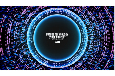 Future Technology Cyber Concept Background. Abstract Hi Speed Digital Design. Security Network Backdrop. Vector Illustration