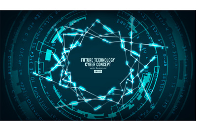 Futuristic Technology Connection Structure. Vector