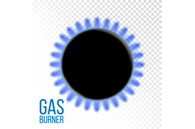 Gas Burner Vector. Kitchen oven. Isolated On Transparent Background Realistic Illustration