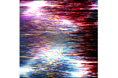 Vector Glitch Background. Modern Digital Image Data Distortion. Corrupted File. Colorful Abstract Backdrop For Your Design. Chaos Aesthetics Of Signal Error. Digital Decay.