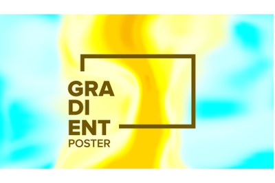 Gradient Fluid Background Vector. Magazine Blank. Ink Paint. Geometric Shape. Liquid Design Illustration