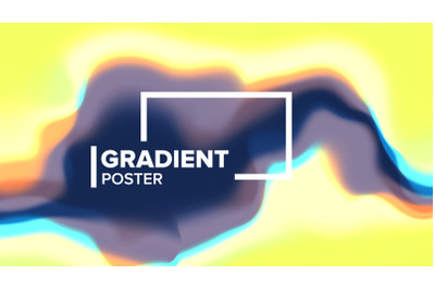 Gradient Fluid Background Vector. Minimal Wallpaper. Cool Brochure. Plastic Spiral. Liquid Design Illustration
