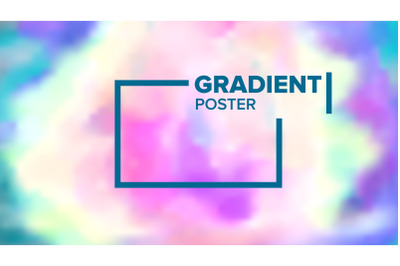 Gradient Fluid Background Vector. Modern Sreen. Trendy Placard. Chemical Hologram. Liquid Design Illustration