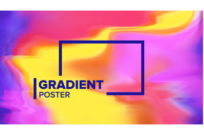 Gradient Fluid Background Vector. Modern Sreen. Trendy Placard. Chemical Hologram. Liquid Design Illustration