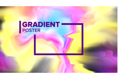 Gradient Fluid Background Vector. Minimal Wallpaper. Cool Brochure. Plastic Spiral. Liquid Design Illustration