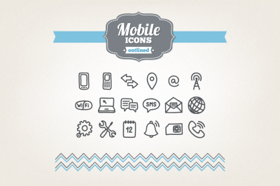 Hand Drawn Mobile Icons