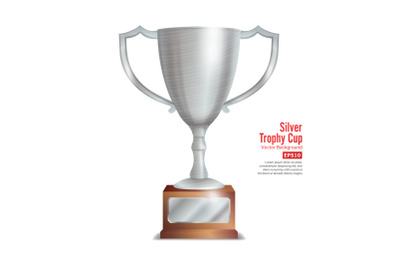 Silver Trophy Cup. Winner Concept. Award Design