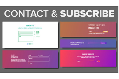 Subscribe Form Vector. Service System. Modern Template. Illustration