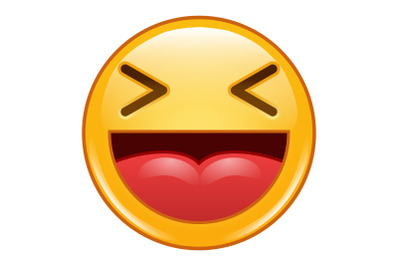 Emoji Emoticon Icon Vector. Smiley&2C; Laughing Emoticons