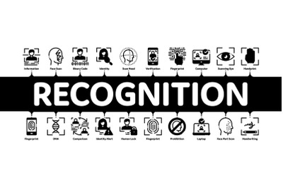 Recognition Minimal Infographic Banner Vector