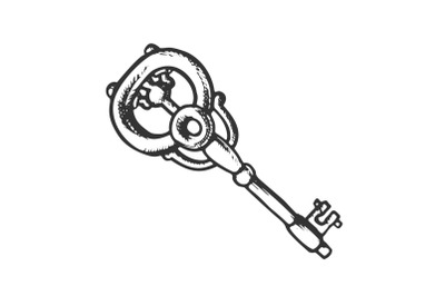 Vintage Key Filigree Medieval Monochrome Vector