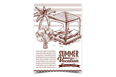 Summer Vacation Relax Advertising Banner Vector