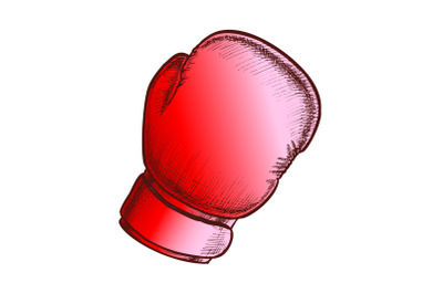 Boxing Glove For Active Sport Color Vector