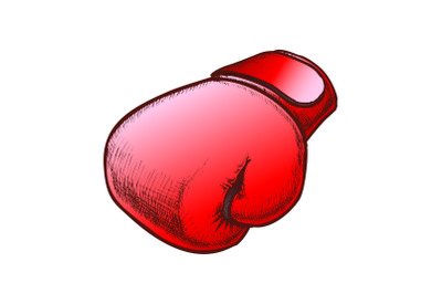 Boxing Glove Protect Sportwear Color Vector