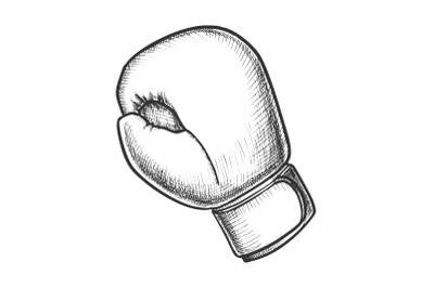 Boxing Glove For Sport Training Monochrome Vector