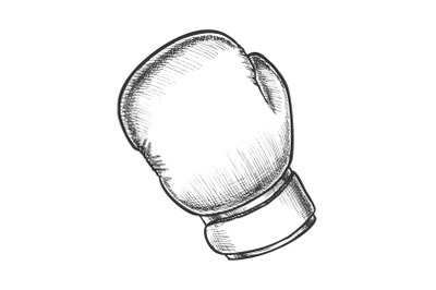 Boxing Glove For Active Sport Monochrome Vector