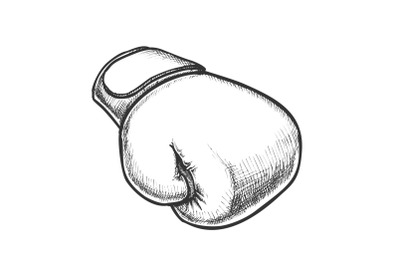 Boxing Glove Protect Sportwear Monochrome Vector