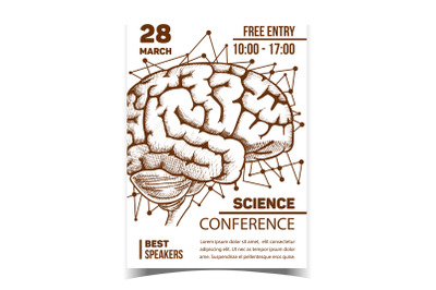 Medical Science Conference Promotion Poster Vector