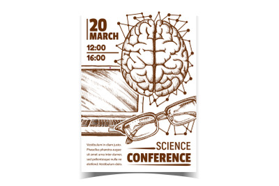 Medicine Science Conference Promo Poster Vector