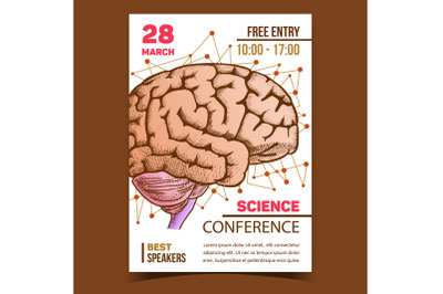 Medical Science Conference Promotion Poster Vector