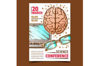 Medicine Science Conference Promo Poster Vector