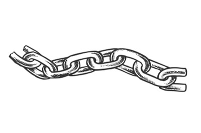 Iron Chain Protective Accessory Monochrome Vector