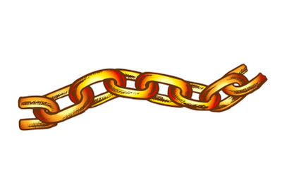 Iron Chain Protective Accessory Color Vector